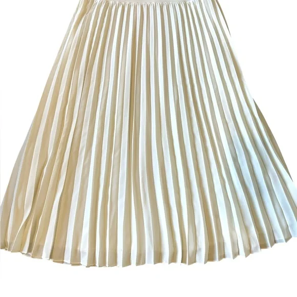 TED BAKER white/ivory asymmetric one shoulder pleated midi dress size 4 (12) NWT - Picture 4 of 12
